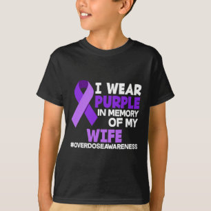 Mannen Ik Draag Paarse ter nagedachtenis van mijn T-shirt