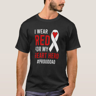 Mannen Ik Draag Rode Proud CHD Warrior Vader CHD A T-shirt