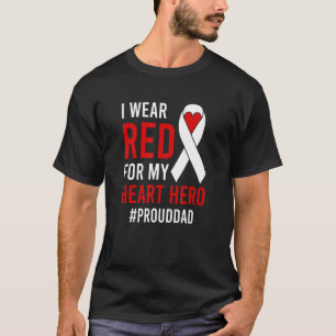 Mannen Ik Draag Rode Proud CHD Warrior Vader CHD A T-shirt