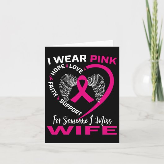 Mannen Ik Draag Roze Voor Mijn Vrouw Borstkanker M Kaart (Voorkant)