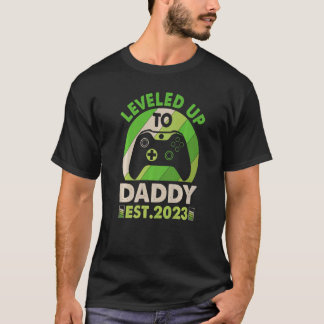Mannen Ik ga een papa 2023  nivelleren T-shirt