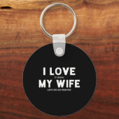 Mannen ik hou ervan als mijn vrouw me Vist Sleutelhanger (Voorkant)