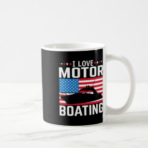 Mannen ik hou van motorvaren motorboot T-shirt nit Koffiemok