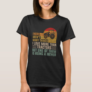 Mannen ik hou van tractoren en ben een vader boer t-shirt