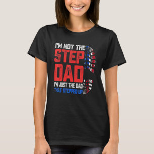 Mannen ik niet de stiefvader opgezette vaders t-shirt