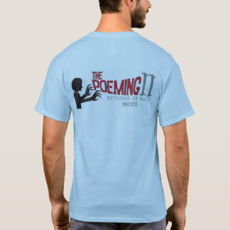 mannen " ik schrijf griezelige gedichten " - shirt