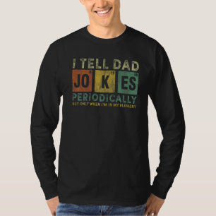 Mannen Ik vertel papa grappen periodiek element va T-shirt