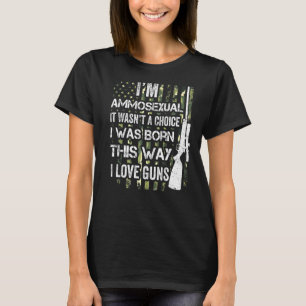 Mannen Im Ammoseksueel Pistool Pistool Papa Groene T-shirt