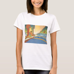 Mannen in een afvoerkanaal voor de kust t-shirt