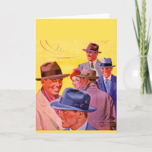 mannen in hoeden uit de jaren 40 kaart