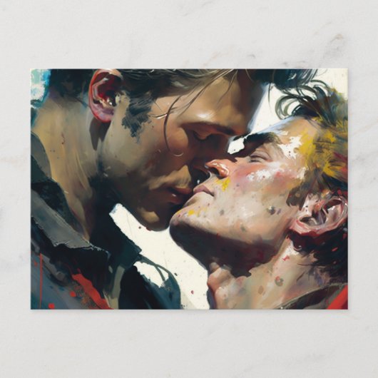 Mannen in Liefde Briefkaart (Voorkant)