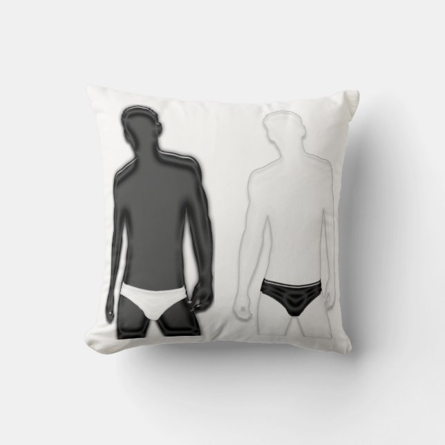 Mannen in ondergoed Pillow Kussen (Voorkant)