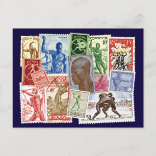 Mannen in postale Design Briefkaart