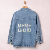 Mannen internetmemes meme god denim jacket (Hangar)