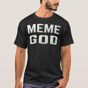 Mannen internetmemes meme god t-shirt