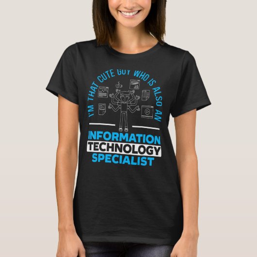 Mannen IT-specialist Computer Jo T-shirt (Voorkant)