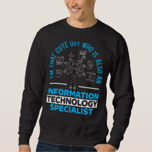 Mannen IT-specialist Computer Jo Trui