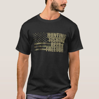 Mannen jacht en Vist vaderdag Camo T-shirt
