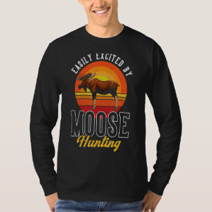 Mannen jacht gemakkelijk opgewonden door eland jac t-shirt