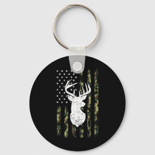 Mannen jacht Shirt Amerikaanse camouflage vlag her Sleutelhanger