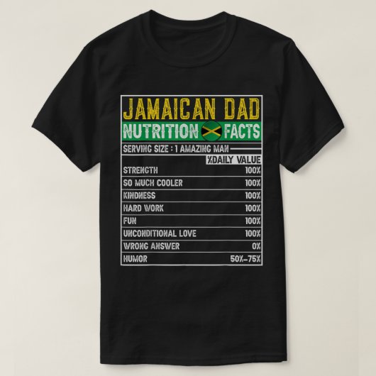 Mannen Jamaicaanse pap geeft pap Hero voedingsfath T-shirt (Design voorkant)