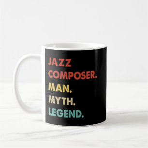 Mannen jazzcomponist Man Myth Legend Koffiemok