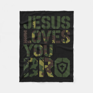 Mannen Jezus Houdt Van Jou Bro Funny Christelijke Fleece Deken