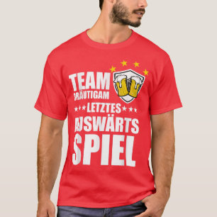 Mannen JGA vrijgezellenfeest team Bruidegom laatst T-shirt