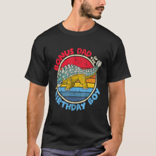 Mannen Jongen Birthday Ik bonus papa I Ankylosauru T-shirt