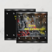 Mannen jongens Birthday Stadsgraffiti Kaart (Voorkant / Achterkant)