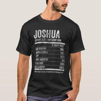 Mannen Joshua Nutrition Gepersonaliseerde naam Fun T-shirt