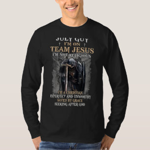 Mannen juli Guy Team Jesus Religious Cross Christe T-shirt