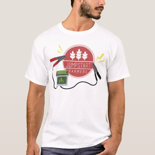 Mannen Jumpstart Farmer's T-Shirt (Voorkant)