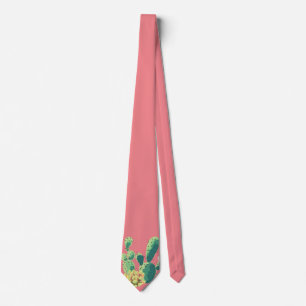 Mannen Jurk Stropdas Bohemian Cactus Succulenten D