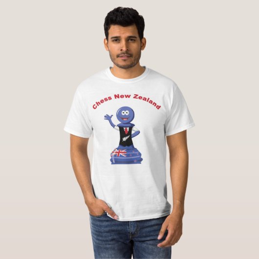 Mannen Kaas Nieuw-Zeelandse vlag, van hoge kwalite T-shirt (Voorkant volledig)