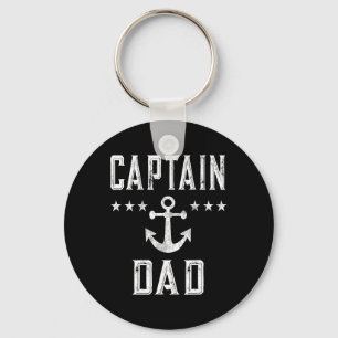 Mannen kapitein Dad Lake Boating Vaderdag Sleutelhanger