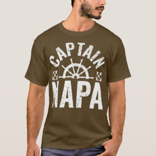 Mannen kapitein Napa Boat Eigenaar Lake Boating Fa T-shirt