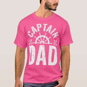 Mannen kapitein pa Boat Owner Lake Boating Father' T-shirt
