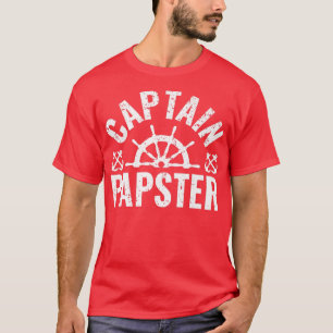 Mannen kapitein Papster Boat eigenaar meer Boating T-shirt