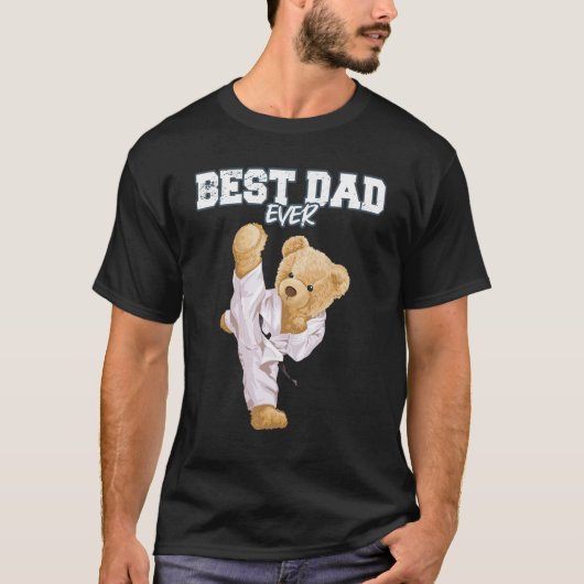 Mannen Karate Dad 2023 voor zwangerschapsaankondig T-shirt (Voorkant)