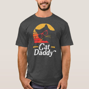 Mannen kat papa  tachtig stijl kat kat kat t-shirt