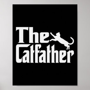Mannen kat vader Kat vader vaderdag Meow Feline Poster
