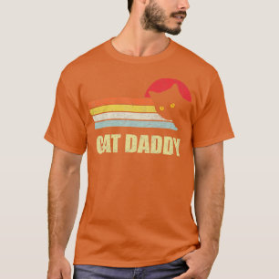 Mannen katapappie grappige stijl Kat retro vervor T-shirt