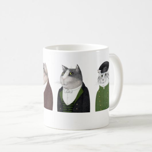 MANNEN KATTEN Witte Mok (Voorkant rechts)