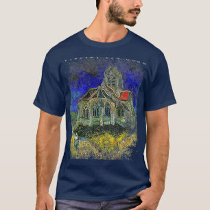 Mannen Kerk bij Auverssuroise van Gogh Schilderij T-shirt