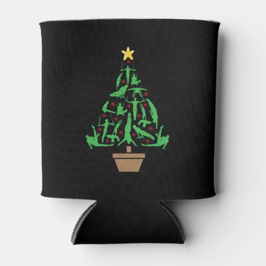 Mannen kerst met gymnastiek blikjeskoeler (Voorkant)