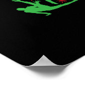 Mannen kerst met gymnastiek poster (Hoek)