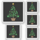 Mannen kerst met gymnastiek sticker (Voorkant)