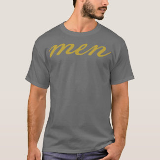 Mannen Kerstcadeau Minimal Typography Gold Script T-shirt