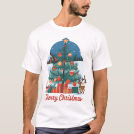 Mannen kerstmis basic T-shirt: stijlvol nieuw mode T-shirt